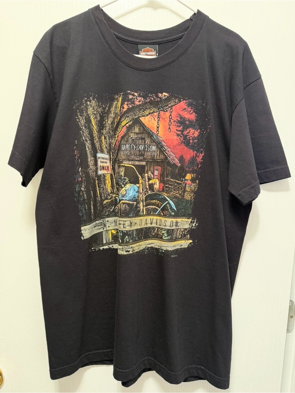 Harley Davidson St Charles MO Graphic T-Shirt Black Gateway Arch Size Large